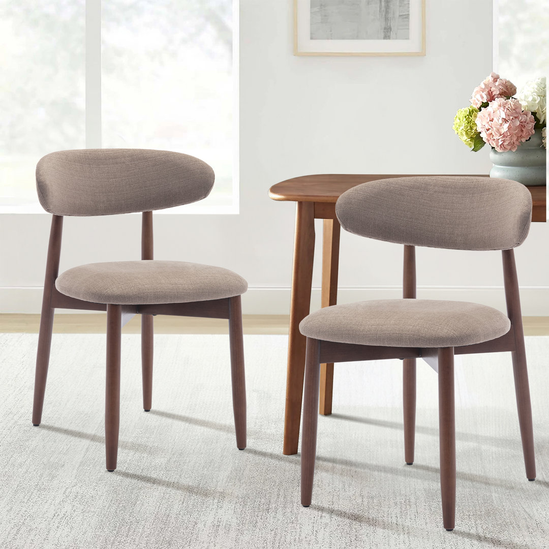 Vannie Upholstered Solid Wood Dining Chair Side Chair